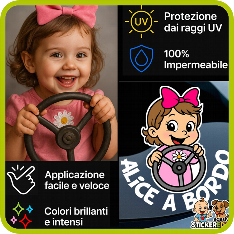 Adesivo A bordo personalizzato per fratelli