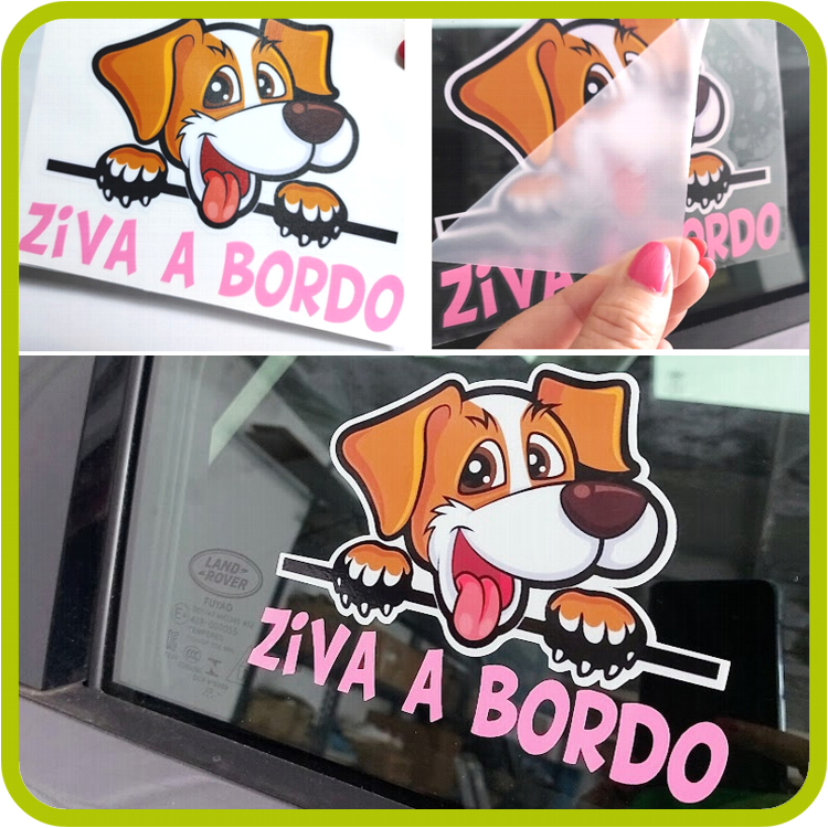 Adesivo cane a bordo